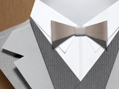 close up of suit and tie animation