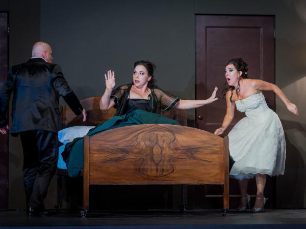 Christopher Purves as Don-Giovanni with Christine Rice, Mary Bevan and Robert Workman