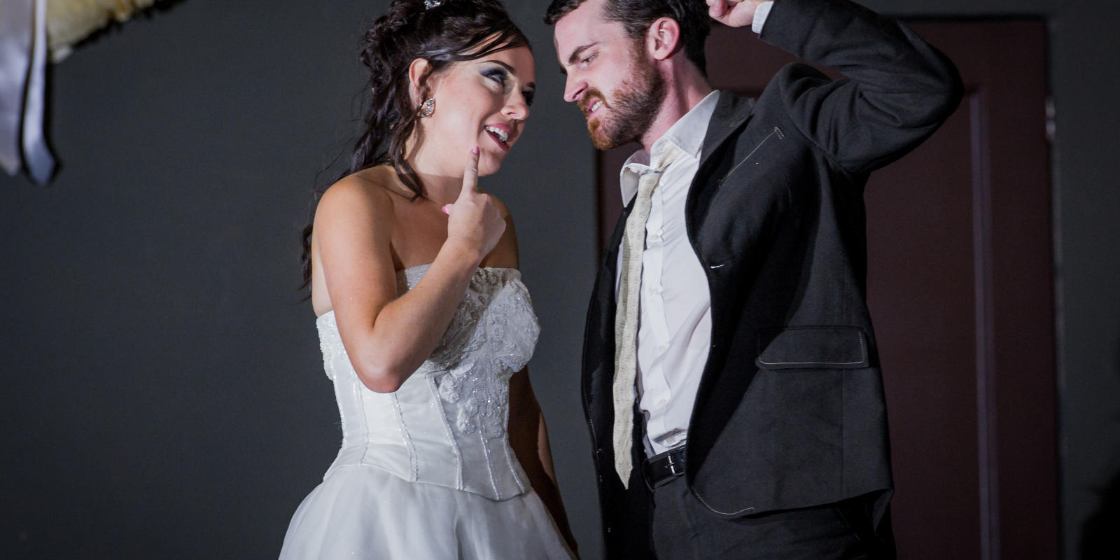 bride and groom looking at each other in ENO's Don Giovanni