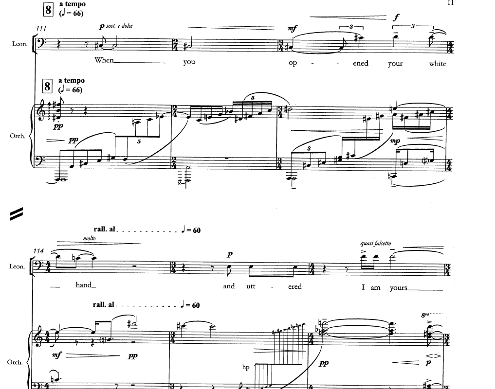 Wigglesworth, The Winter’s Tale Vocal Score ©2016 Schott Music Ltd, London