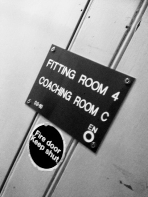 dressing room door from the winter's tale rehearsals