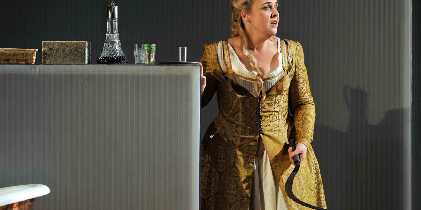 An image of Sarah Jane Brandon in Fiona Shaw's 2014 production of The Marriage of Figaro