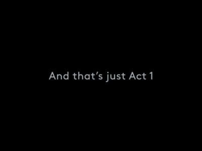 text saying 'and that's just Act 1' on a blank background