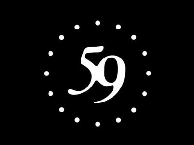 59 Productions. Black and white logo with the number 59 in the centre