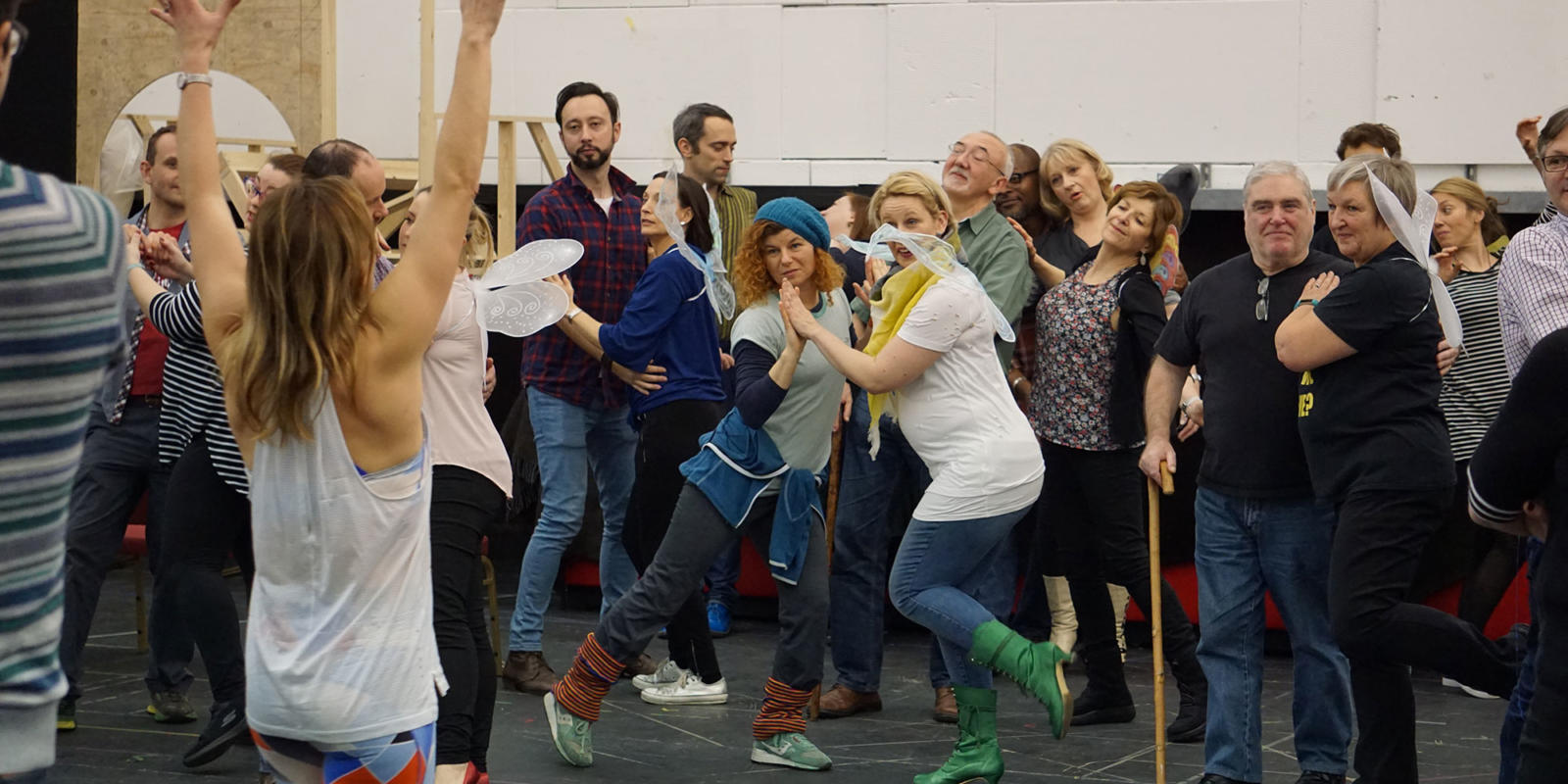 ENO's Iolanthe cast rehearsing with fairy wings