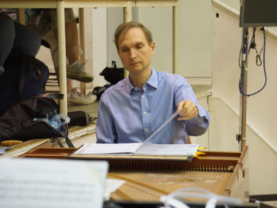ENO Studio Live: Acis and Galatea - Conductor Nicholas Ansdell-Evans on the Harpsichord