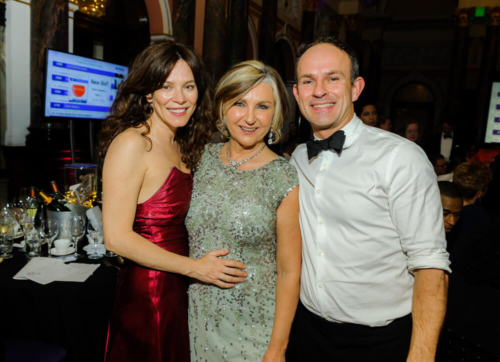 Anna Friel, Lesley Garrett and Stuart Murphy at ENO's Gala