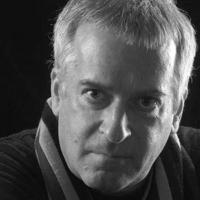 Close up black and white portrait of David Alden