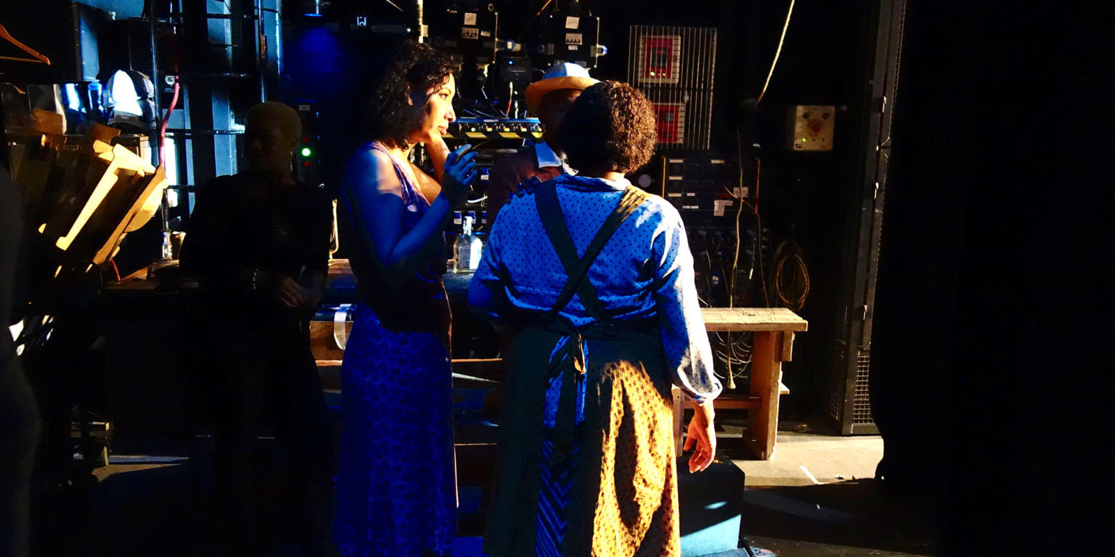 Nicole Cabell (Bess) waits in the wings for her curtain call