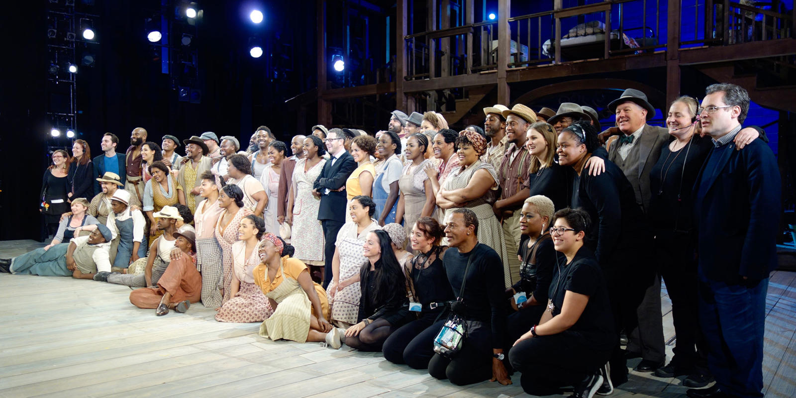 ENO Porgy and Bess: cast and crew posing for a group photo
