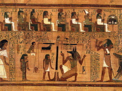 Close up image of Egyptian Hieroglyphs