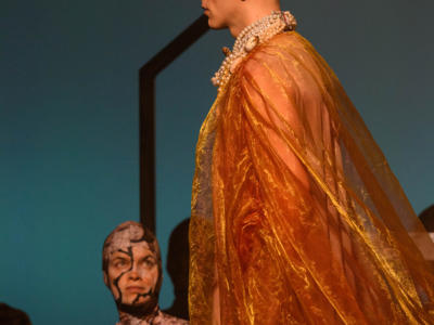 Anthony Roth Costanzo performing as Akhnaten
