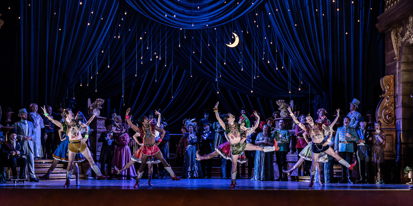 ENO The Merry Widow: Dancers on stage © Clive Barda