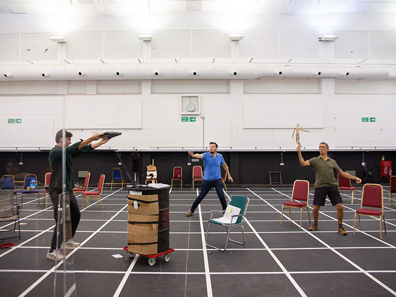 Socially distanced rehearsal