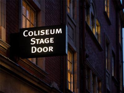 Coliseum Stage Door Sign
