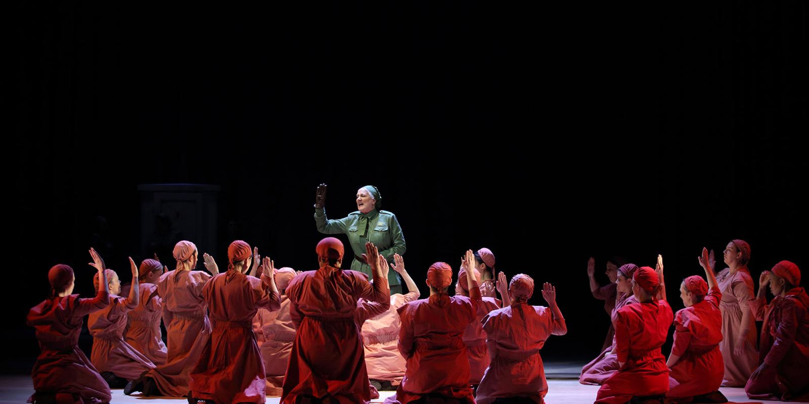 The ENO cast perform The Handmaid's Tale: © Catherine Ashmore