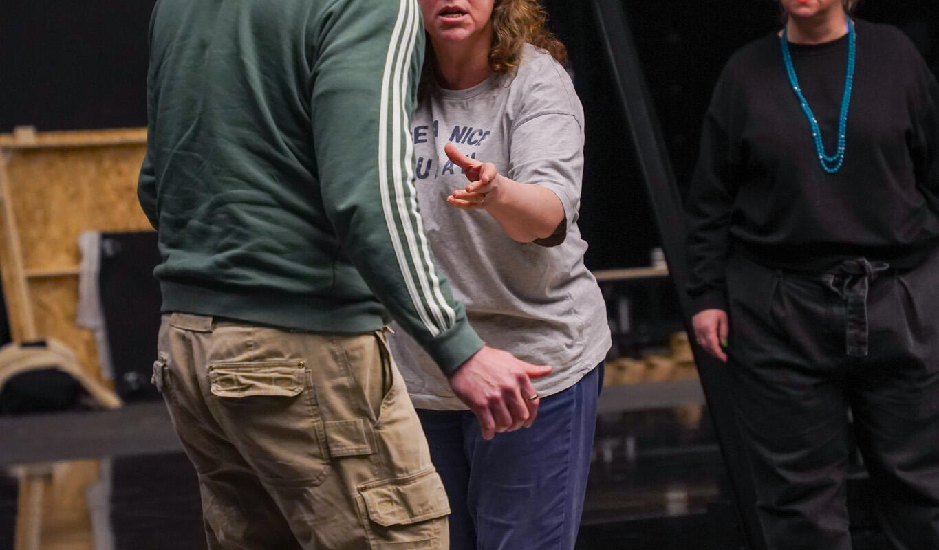 ENO The Rhinegold: Christine Rice in rehearsals
