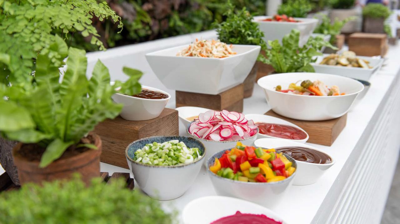 Buffet food from the spring-summer 2023 menu