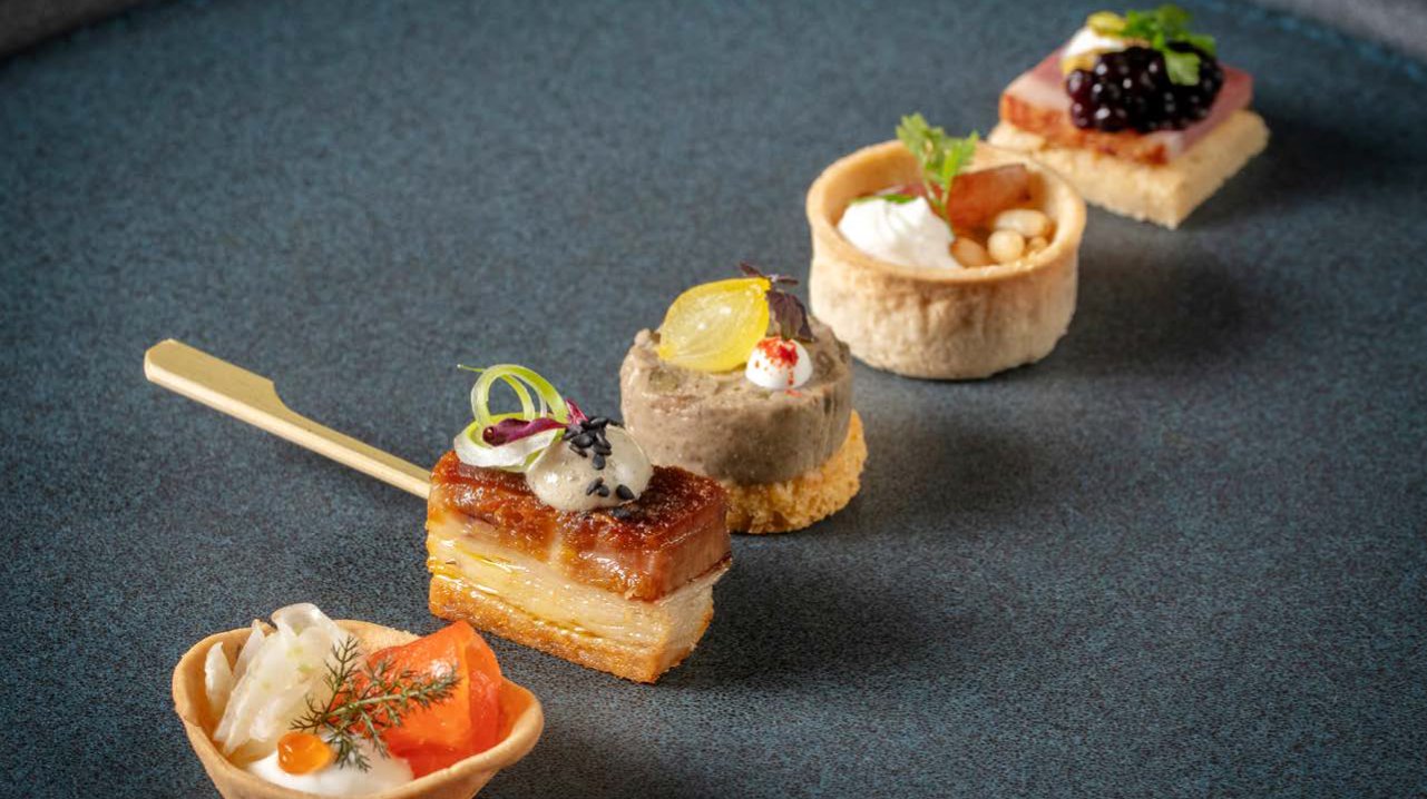 A selection of canapes from the spring-summer 2023 menu