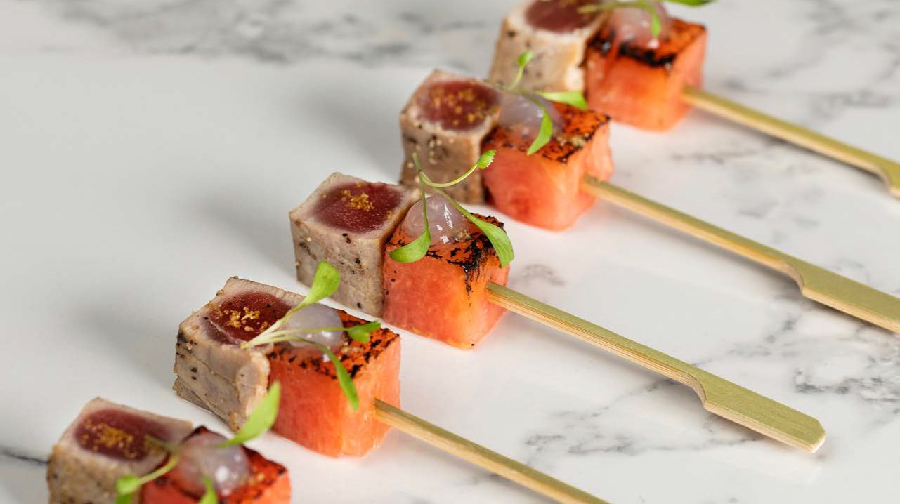 A plate of double bites from the spring-summer 2023 menu