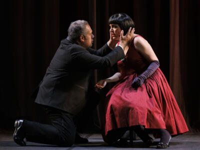 Jonathan Lemalu, Nicole Chevalier, ENO’s La traviata 2023 © Belinda Jiao