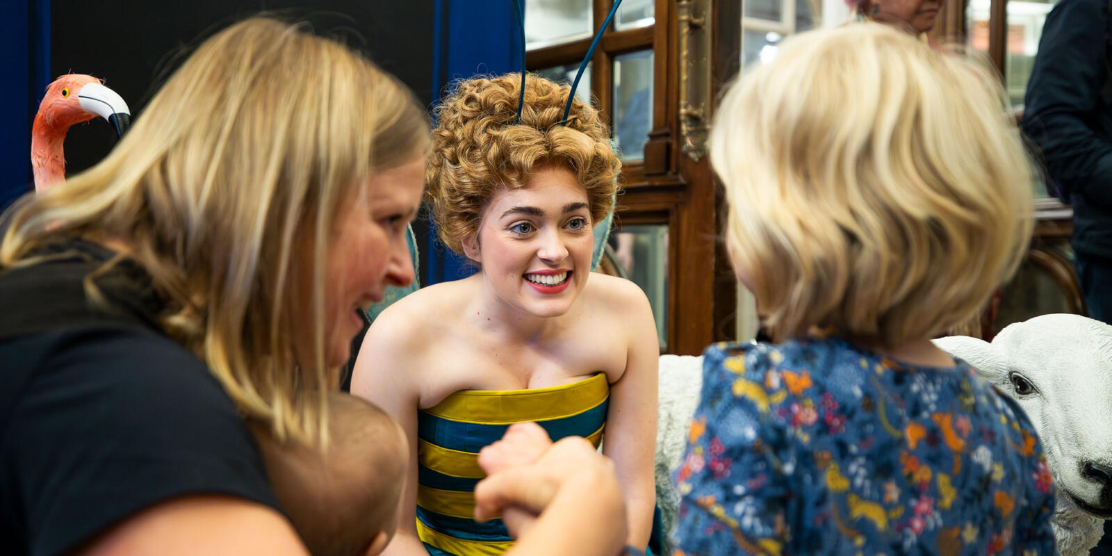 Ellie-Neate meeting audience members front of house after the relaxed performance of ENO's Iolanthe, Wednesday-25-October-2023-©-Lloyd-Winters