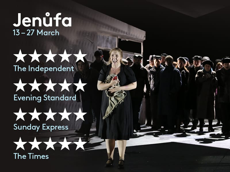 Image from ENO's performance of Jenufa with 5 star reviews from leading UK newspapers.