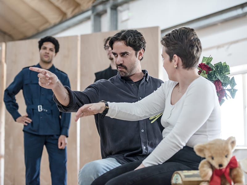 Dan D'Souza, Rhian Lois, ENO’s The Elixir of Love 2024, Rehearsal Images © Genevieve Girling