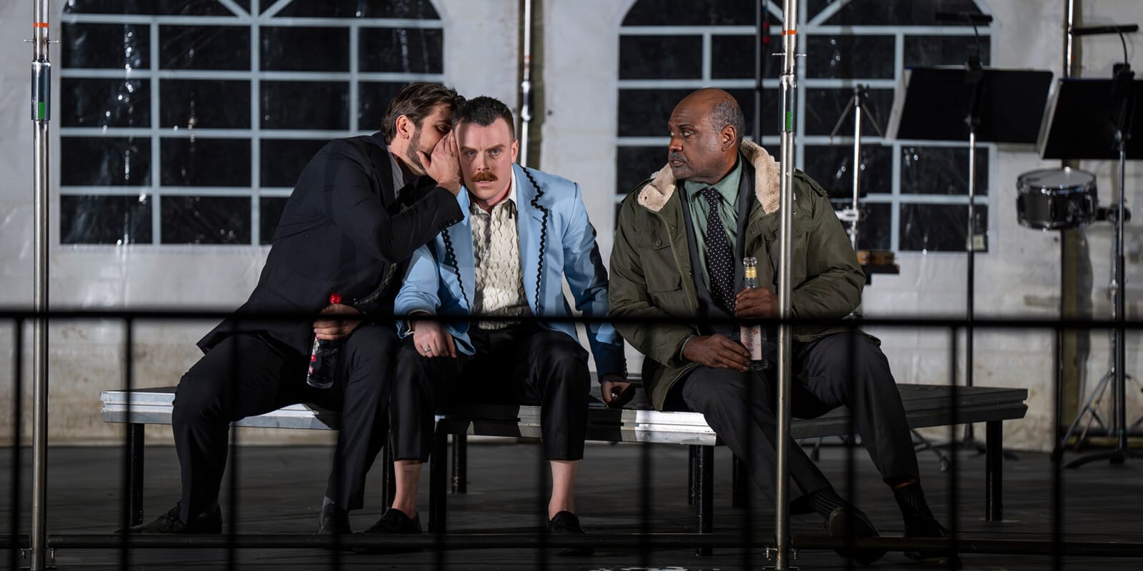 Jolyon Loy, Ru Charlesworth, Ronald Samm, ENO’s Mary, Queen of Scots 2025 © Ellie Kurttz