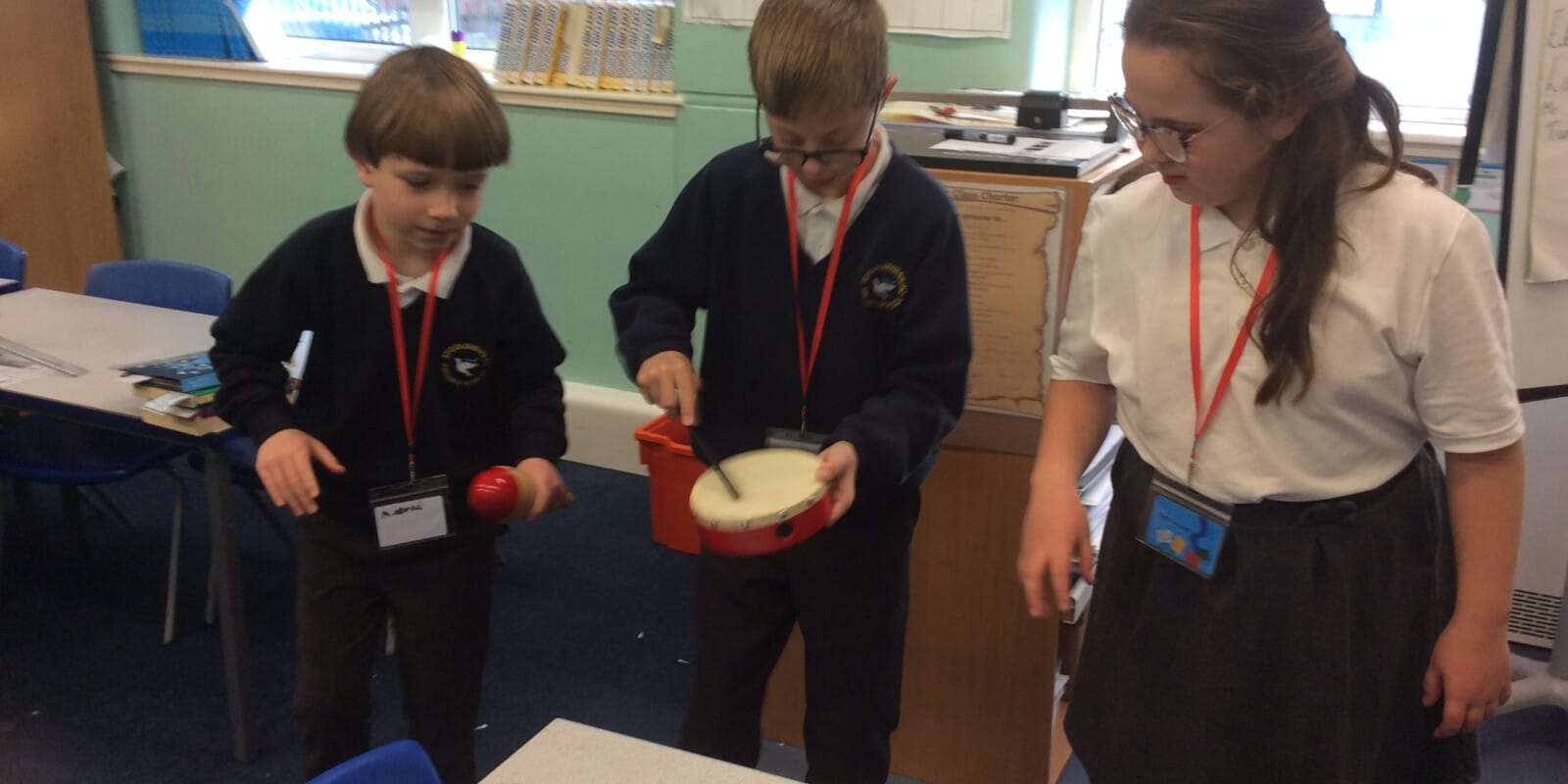 Pupils from St Columba's RC Primary, Bolton participating in the Finish This... project